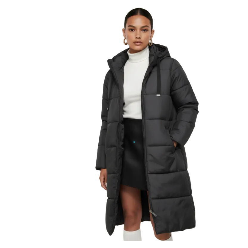 Geaca Ranya-Geacă lunga negru - MEQUEEN