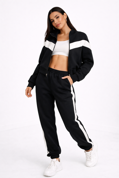 Compleu sport Rozana-Compleu cu hanorac scurt - MEQUEEN