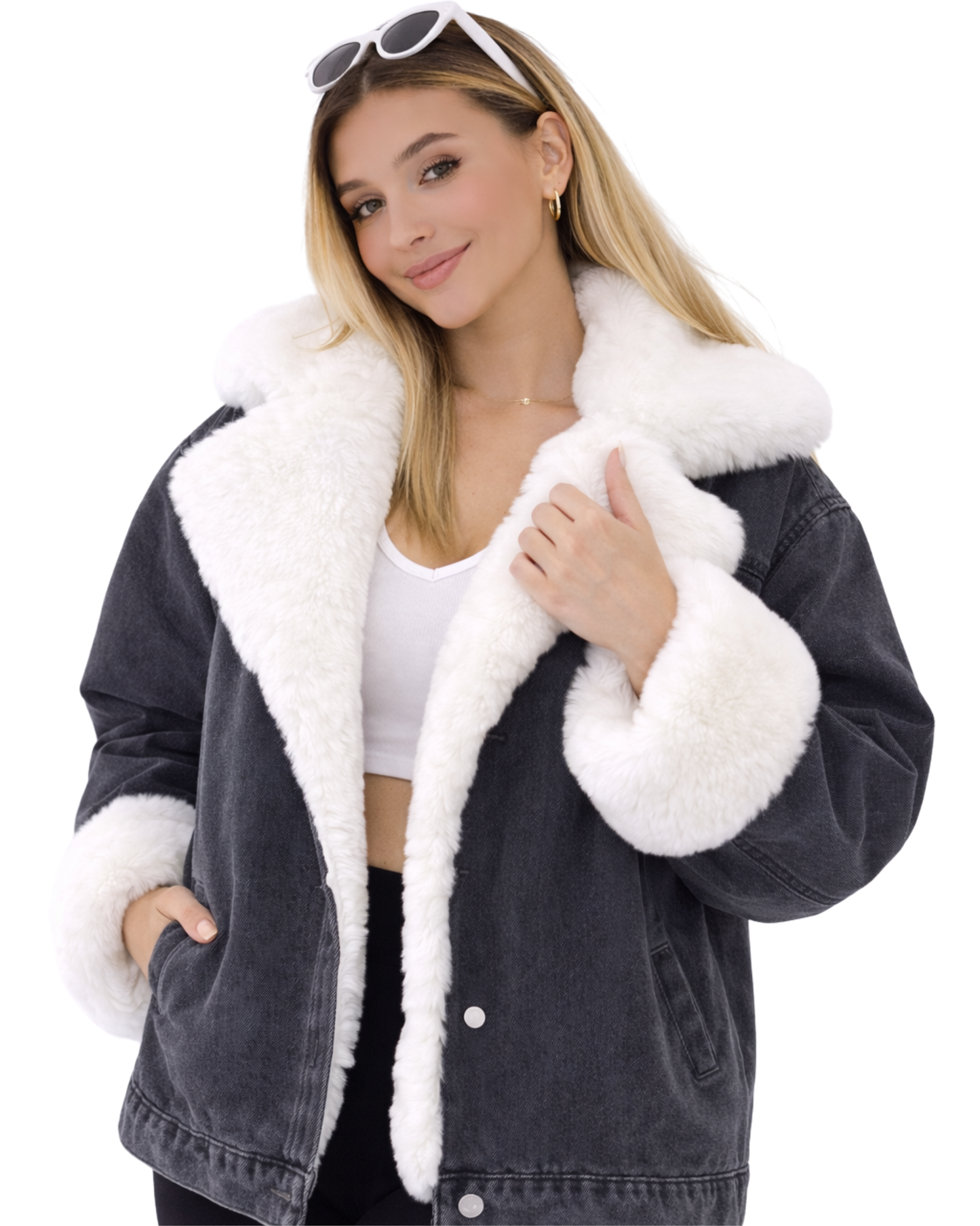 Geaca denim de damă cu blană este alegerea ideală pentru un look modern, confortabil și feminin în sezonul rece. Realizată din denim de calitate, această piesă îmbină perfect stilul urban cu eleganța detaliilor rafinate, fiind potrivită atât pentru ținute casual, cât și pentru apariții statement.