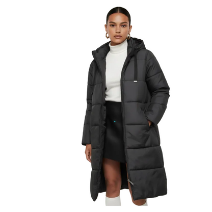 Geaca Ranya-Geacă lunga  negru - MEQUEEN