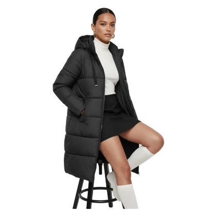 Geaca Ranya-Geacă lunga  negru - MEQUEEN